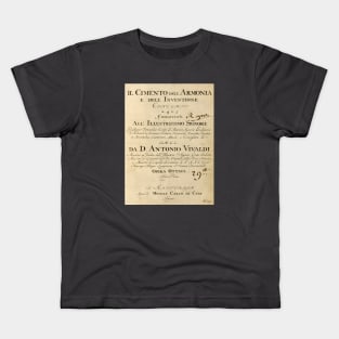 Vivaldi | Original handwritten cover by Antonio Vivaldi | The four Seasons Kids T-Shirt